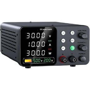 مصدر طاقة 30 فولت 10 أمبير 5 أمبير مع 3 مفاتيح للذاكرة والقفل، مصدر طاقة قابل للتعديل، تيار محدد مسبقًا (TPS-C3010 30 فولت 10 أمبير) in Kuwait