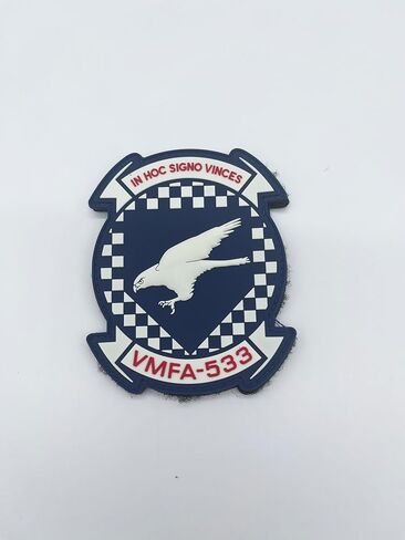 VMFA-533 Hawks Blue PVC Glow Patch - خطاف وحلقة خلفية، 4 بوصة، رقعة معنويات لهجوم مقاتل مشاة البحرية in Saudi Arabia