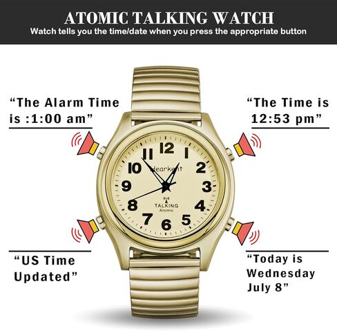 Talking Watch for Women-Elderly or Visually Impaired Watches American-Style English Voice Timekeeping Watch-Ideal Gifts for Mother or Sisters. in Saudi Arabia