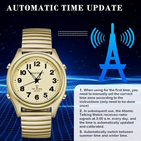 Talking Watch for Women-Elderly or Visually Impaired Watches American-Style English Voice Timekeeping Watch-Ideal Gifts for Mother or Sisters. in Saudi Arabia