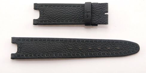 سوار ساعة من الجلد الطبيعي بقياس 19 ملم مع خياطة سوداء لتناسب موديلات TAG Heuer S/el (SEL Sport Elegance) in Kuwait