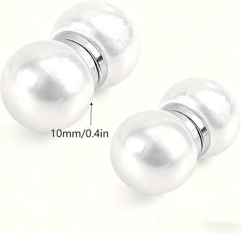 20 Pairs Magnetic Veil Weights - Double-Sided Pearl Bridal Accessories, Elegant Wedding Essentials for Bride (White) in Saudi Arabia