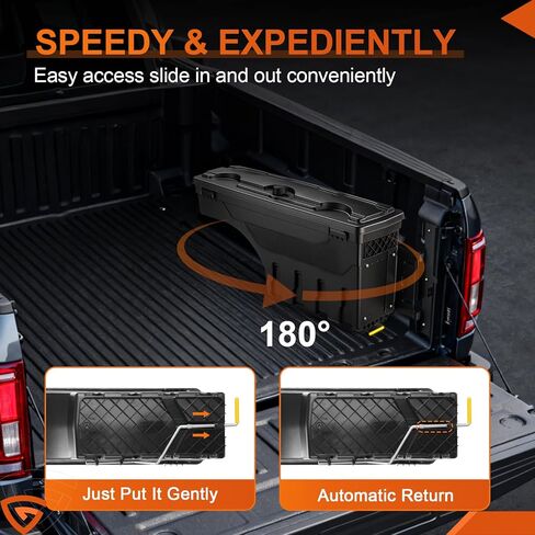 صندوق تخزين سرير الشاحنة GEARLAST مناسب لجانب الركاب Ford F-250/350 Super Duty 2017-2025 in Kuwait