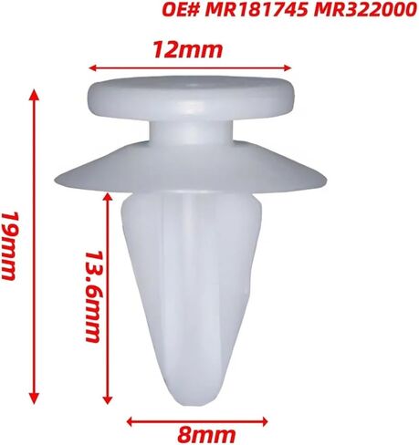20PCS OE#MR181745 MR322000 MR432939 Interior Panel Clip Compatible Galant Lancer Pajero Space Wagon Eclipse in Saudi Arabia