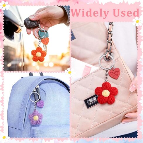 Graduation Teacher Appreciation Gift Bulk Crochet Flower Keychain with Thank You Card Thank You for Helping Me Grow in Saudi Arabia