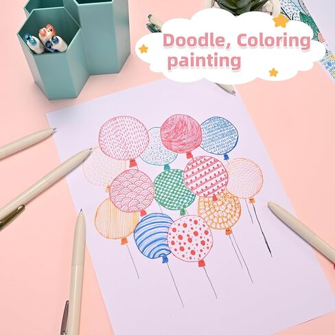 أقلام حبر جل ملونة 0.5 مم 8 ألوان قابلة للسحب سريعة الجفاف قلم حبر ملون بنقطة دقيقة للكتابة الناعمة، قبضة مريحة للمكتب والمدرسة ورسم اليوميات وتدوين الملاحظات in Kuwait