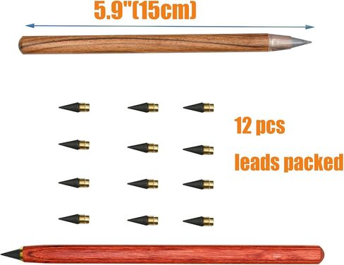 9 pcs Infinity Eternal Pencils Forever Inkless Pen Everlasting Pencil With 12 PCS Replaceable Nibs Never sharpen Pencil For School Office Professional Use in Saudi Arabia