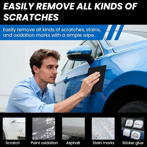 Nano Sparkle Cloth Car Scratch Remover for Vehicles, Nano Magic Cleaning Cloth for Minor Car Paint & Scratch Repair, Car Polish, Swirl & Water Spots Remover in Kuwait