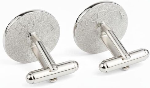 Presidential Barack Obama Silver Cufflinks for Men, Presidential Seal Eagle Engraved Signature, Silver Plated Brass Formal Cuff Links, Collectible Gift for Him, Executive Business Wedding Groom Accessories Patriotic Jewelry in Saudi Arabia