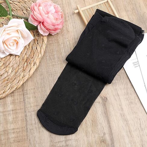 1 Pcs Heart Tights for Women, Black Pattern Tights, Polyester Smooth Stockings with Decorative Heart Design, Sheer Tight for Women Snag Resistant, Fits Waist Under 26in, 39.37in Length in Saudi Arabia