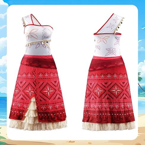 keaiyouhuo Princess Costume Dress for Women Adventure Outfit Dress Adult with Necklace Halloween Ocean Theme Party in Kuwait