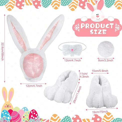 Tigeen Easter Bunny Plush Costume Adult White Rabbit Unisex Easter Party Cosplay Costume for Women Men in Saudi Arabia