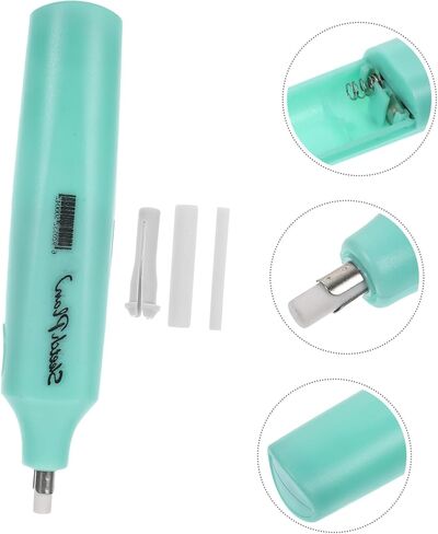 Gatuida Electric Eraser for Students Portable Compact Erasing Tool with Fine Detail Control for School Office Art Drawing Green in Saudi Arabia