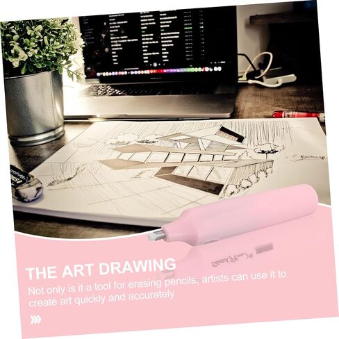 Electric Eraser for Students Portable Sketching Drawing Pencil Eraser with Fine Detail Control Safe Reliable Material Convenient Pen-Style Design for School Art Supplies in Saudi Arabia