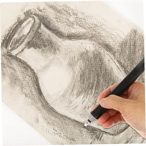Electric Eraser Sketch Modification Tool with Clip Easy Replacement for Art Students Painters Designers School Office Use Black Without Battery in Saudi Arabia