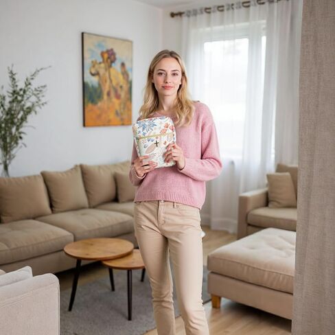 Large Bible Bag for Women, PU Leather Scripture Tote with Zipper Closure and Handles, 13x10x3 Inch Bible Cover Case for Church, Study, Travel, Gift for Christian Women in Kuwait