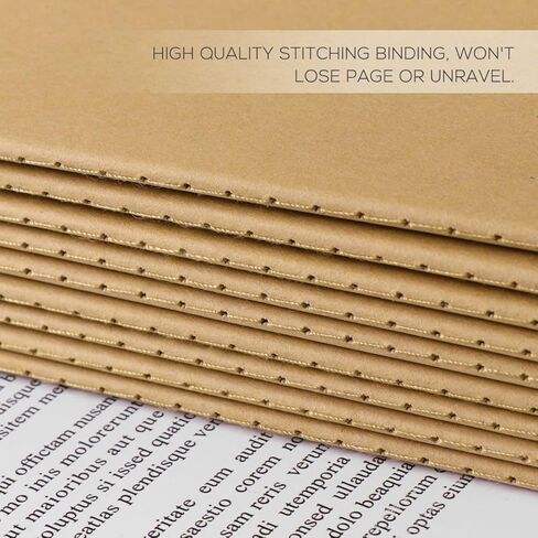 12Pcs Kraft Paper Notebook Blank Travel Journal Notebooks for Writing Drawing Memo Pads and Work Notes Cover Notepad for School and Office in Saudi Arabia