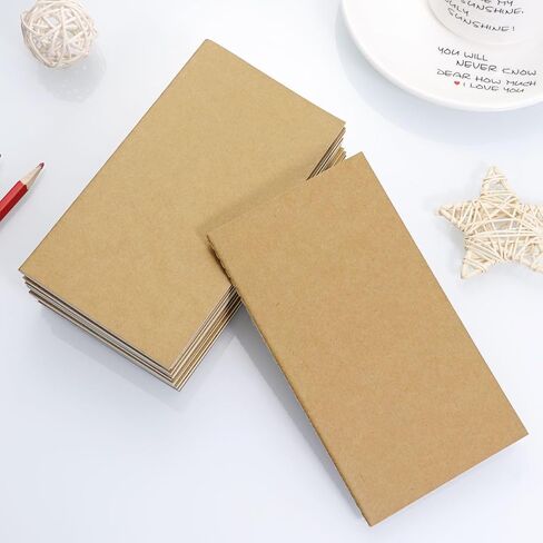12Pcs Kraft Paper Notebook Blank Travel Journal Notebooks for Writing Drawing Memo Pads and Work Notes Cover Notepad for School and Office in Saudi Arabia