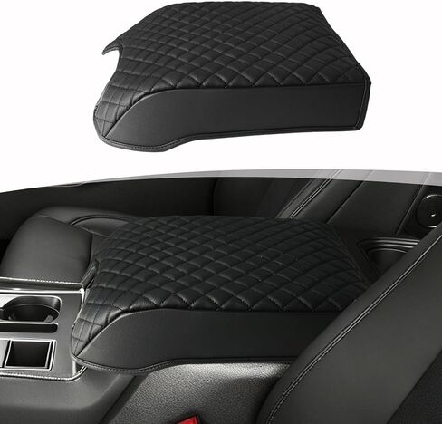 Center Console Armrest Cover Compatible with 2015-2020 Ford F150 Accessories, 2017-2022 F250 F350 F450 F550, 2018-2024 Expedition, Anti-Scratch, Black-Red Stitch(Fits Bucket Seat Only) in Saudi Arabia