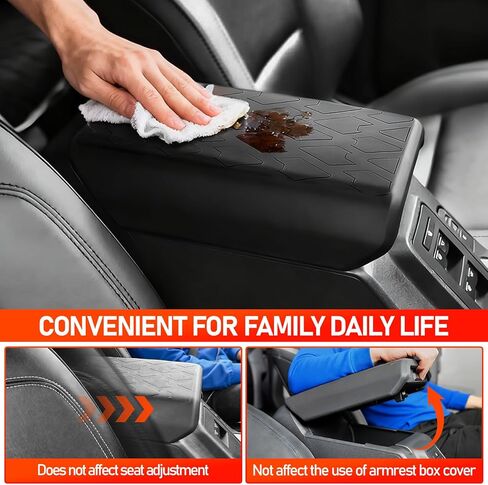TPE Center Console Armrest Cover for Ford Bronco Accessories 2025 2024 2023 2022 2021,Prevent Dog Scratches Center Console Pad Waterproof Armrest Cover Fit Bronco 2/4 Door(Not Fit Sport) in Saudi Arabia
