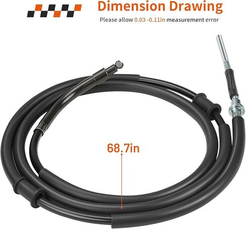 Rear Park Hand Brake Cable for Suzuki KingQuad 450 700 LT-A450X LT-A700X 2005-2010 58810-31G00 in Saudi Arabia