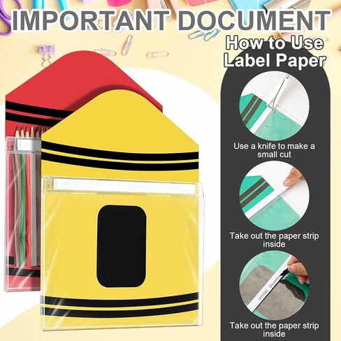6 قطع جيب مغناطيسي 12 × 9.5 بوصة حامل ملفات مغناطيسي منقوش على شكل أقلام تلوين، جيب أمامي شفاف ذاتي اللصق مع شريط ملصق لملاحظات المستندات، وحقيبة تخزين لألواح الثلاجة البيضاء in Kuwait