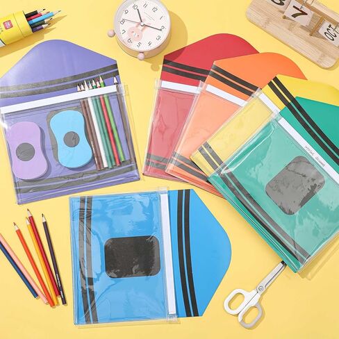 6 قطع جيب مغناطيسي 12 × 9.5 بوصة حامل ملفات مغناطيسي منقوش على شكل أقلام تلوين، جيب أمامي شفاف ذاتي اللصق مع شريط ملصق لملاحظات المستندات، وحقيبة تخزين لألواح الثلاجة البيضاء in Kuwait