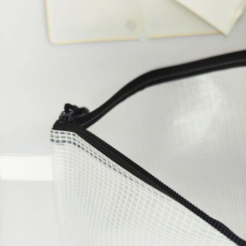 Semi-Transparent Zip File Bags | A4 Size Plastic Mesh Document Pouches, Office Organizer & Storage Bags 1-2 in Saudi Arabia