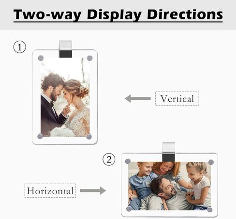 Gifts for Boyfriend Husband - 2 Pack Car Visor Photo Frame, Magnetic Acrylic Picture Holder for Polaroid & Wallet Photos (3.5x2.3), Personalized Valentine's Day Car Decorations in Saudi Arabia
