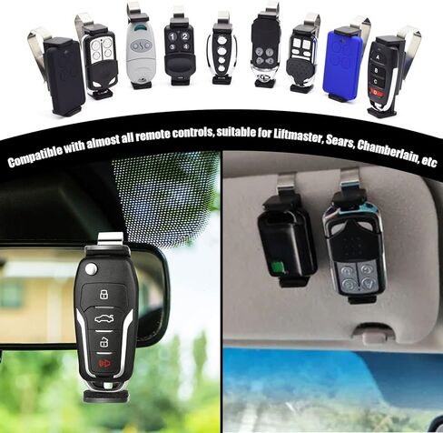 2 Pcs Garage Door Opener Clip,Adjustable Car Remote Control Visor,Garage Door Opener Holder,Visor Clip,Garage Opener Clip,Garage Door Opener Clip for Visor for Different Size Remotes 1.7-2.55 Inch in Saudi Arabia