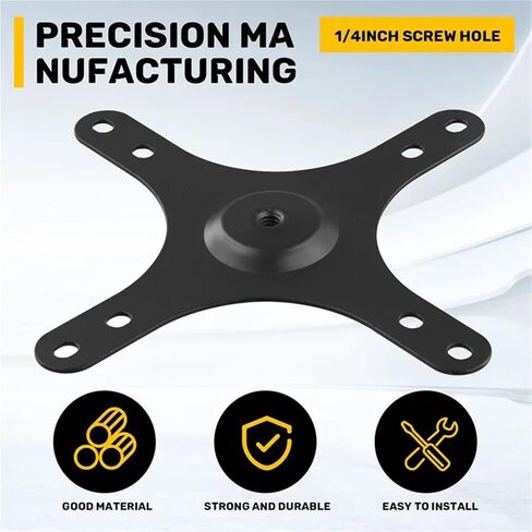 Portable Monitor Mounting Bracket Plate VESA 1/4 Inch Screw Hole to 100X100mm 75X75mm, M4 Screw Set Wall Mount Holder in Saudi Arabia