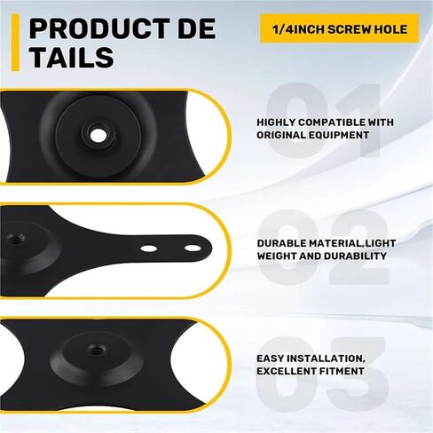 Portable Monitor Mounting Bracket Plate VESA 1/4 Inch Screw Hole to 100X100mm 75X75mm, M4 Screw Set Wall Mount Holder in Saudi Arabia