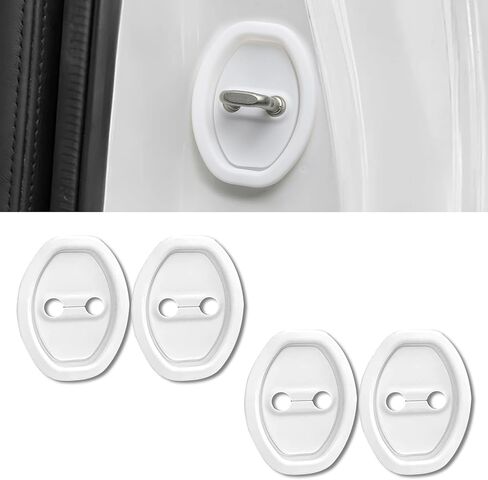 4PCS Door Latch Lock Cover, Silicone Car Door Lock Cover for Car Door Protector and Noise Reduction, Universal Car Accessories for Most Vehicles (Black) in Kuwait