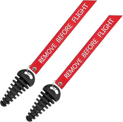 2 PCS Muffler Exhaust Wash, 0.6"-1.5" Motorcycle Exhaust Tail Pipe Cleaning Tool with Streamer, Rubber Silencer tool for 2 Stroke Motorcycle Dirt Bike ATV (Black & Red) in Kuwait