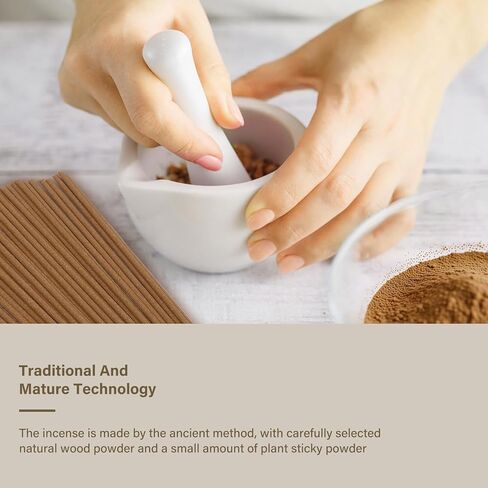 أعواد بخور خشب الصندل، 60 عبوة، أعواد بخور عطرية طبيعية، اختيار مثالي لليوجا والتأمل والاسترخاء، والعلاج العطري لتنقية الهواء والحرق طويل الأمد in Kuwait