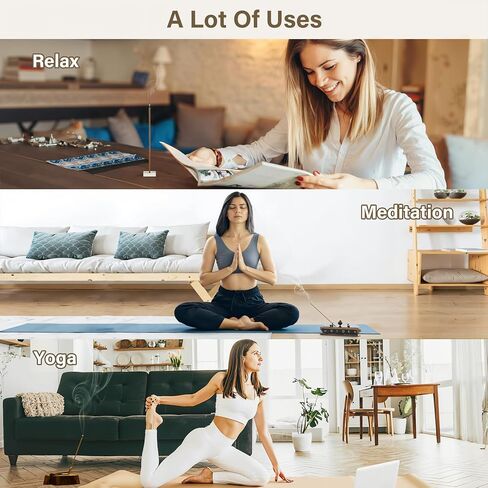 أعواد بخور خشب الصندل، 60 عبوة، أعواد بخور عطرية طبيعية، اختيار مثالي لليوجا والتأمل والاسترخاء، والعلاج العطري لتنقية الهواء والحرق طويل الأمد in Kuwait