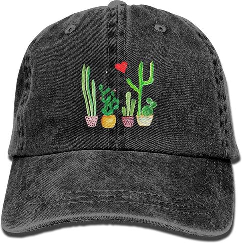 Cacti Cactus Love Artical Unisex Adult Adjustable Leisure Dad Cap Black in Saudi Arabia