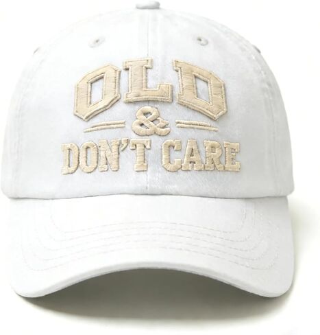 قبعة بيسبول مطرزة من Old & Don't Care، قبعة كلاسيكية مغسولة وممزقة منخفضة المظهر للرجال in Kuwait