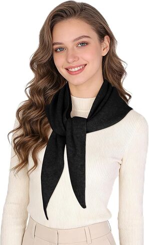 Women's Knitted Triangle Scarf Soft Lightweight Aesthetic Triangle Scarf for All Seasons Downtown Girl Triangle Shawl in Saudi Arabia