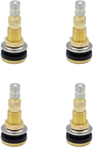 4pcs TR618A Tire Valve Stems - Heavy Duty Brass Tubeless Air/Liquid Valve for 0.625" Hole, Fits Agricultural Tractors, Graders Wheels Core Replacement in Saudi Arabia