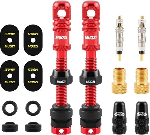 2PCS Tubeless Valve Stem, Tubeless Presta Valve Stem, Presta Valve Core Removing Tool Cap, 45MM Grey in Kuwait