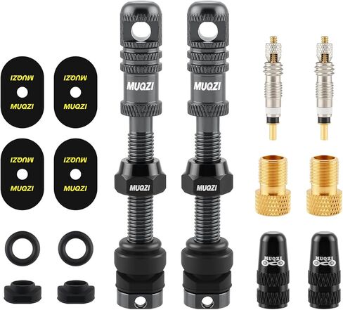 2PCS Tubeless Valve Stem, Tubeless Presta Valve Stem, Presta Valve Core Removing Tool Cap, 45MM Grey in Kuwait