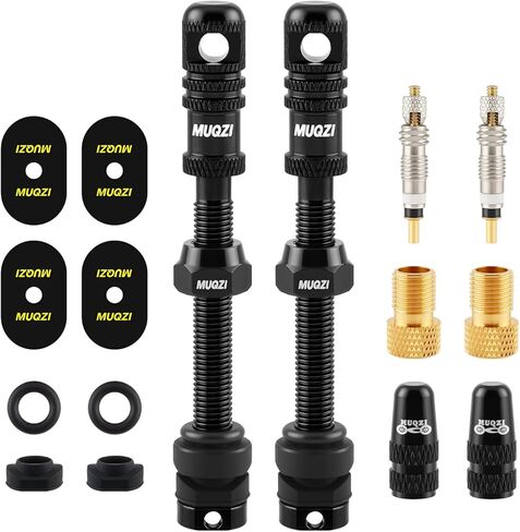 2PCS Tubeless Valve Stem, Tubeless Presta Valve Stem, Presta Valve Core Removing Tool Cap, 45MM Grey in Kuwait