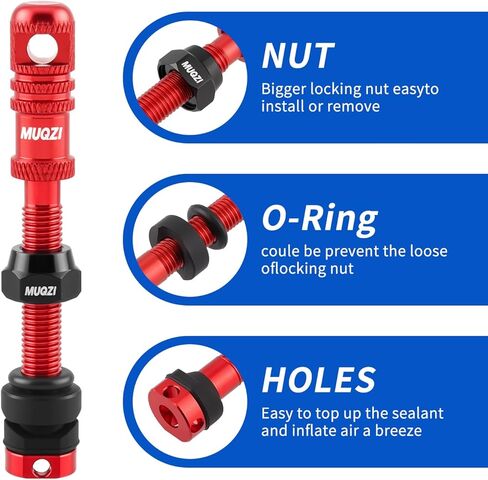 2PCS Tubeless Valve Stem, Tubeless Presta Valve Stem, Presta Valve Core Removing Tool Cap, 45MM Grey in Kuwait