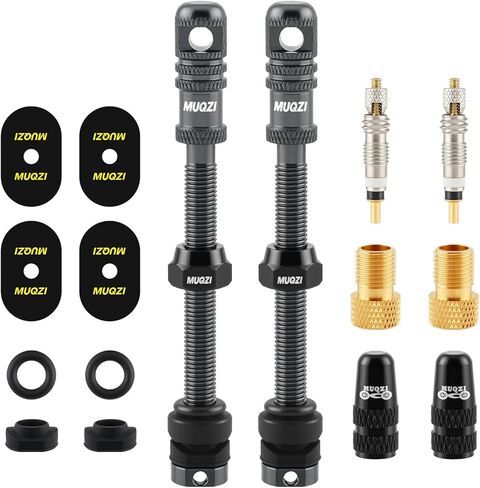 2PCS Tubeless Valve Stem, Tubeless Presta Valve Stem, Presta Valve Core Removing Tool Cap, 45MM Grey in Kuwait