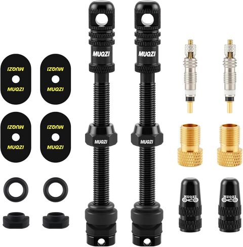 2PCS Tubeless Valve Stem, Tubeless Presta Valve Stem, Presta Valve Core Removing Tool Cap, 45MM Grey in Kuwait