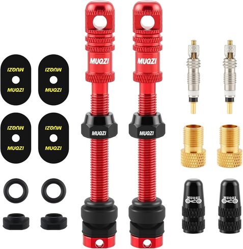 2PCS Tubeless Valve Stem, Tubeless Presta Valve Stem, Presta Valve Core Removing Tool Cap, 45MM Grey in Kuwait