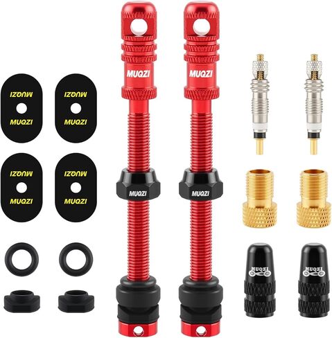 2PCS Tubeless Valve Stem, Tubeless Presta Valve Stem, Presta Valve Core Removing Tool Cap, 45MM Grey in Kuwait