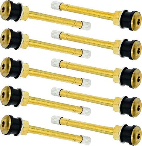 10 Pack TR572 Truck Valve Stems, Replacement Tubeless Valve Stems, 3-3/4 Clamp-in Brass Tire Metal Valves Stem for Rim Φ.625" Diameter Valve Rim Holes in Saudi Arabia