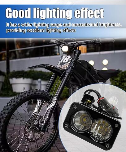Motorcycle Light Bar Led Headlight Kit Fits for Talaria Sting R MX4 MX3, for Sur-Ron Segway X260,20W 6000-6500K Upgrade Motorcycle Front Lights Bars Led Headlamp in Saudi Arabia